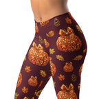 Printed Glitter Pumpkin Effect Leggings