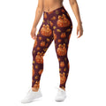 Printed Glitter Pumpkin Effect Leggings