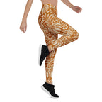 Thanksgiving Pumpkin Floral Leggings