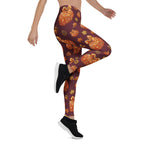 Printed Glitter Pumpkin Effect Leggings
