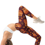 Printed Glitter Pumpkin Effect Leggings