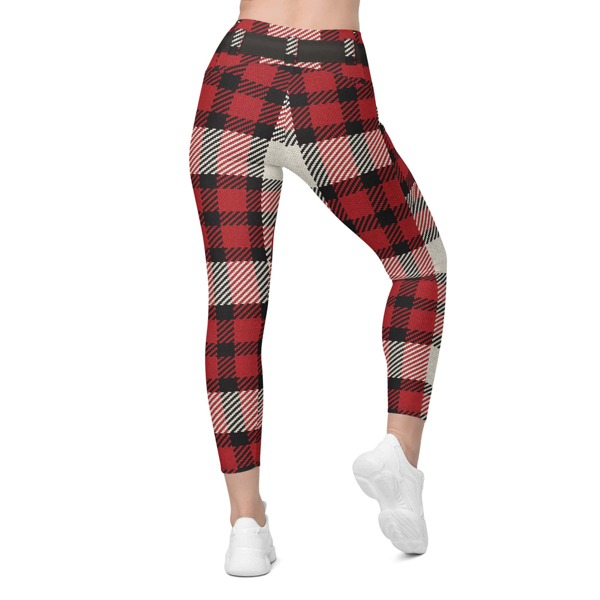 Santa's Tartan Leggings With Pockets