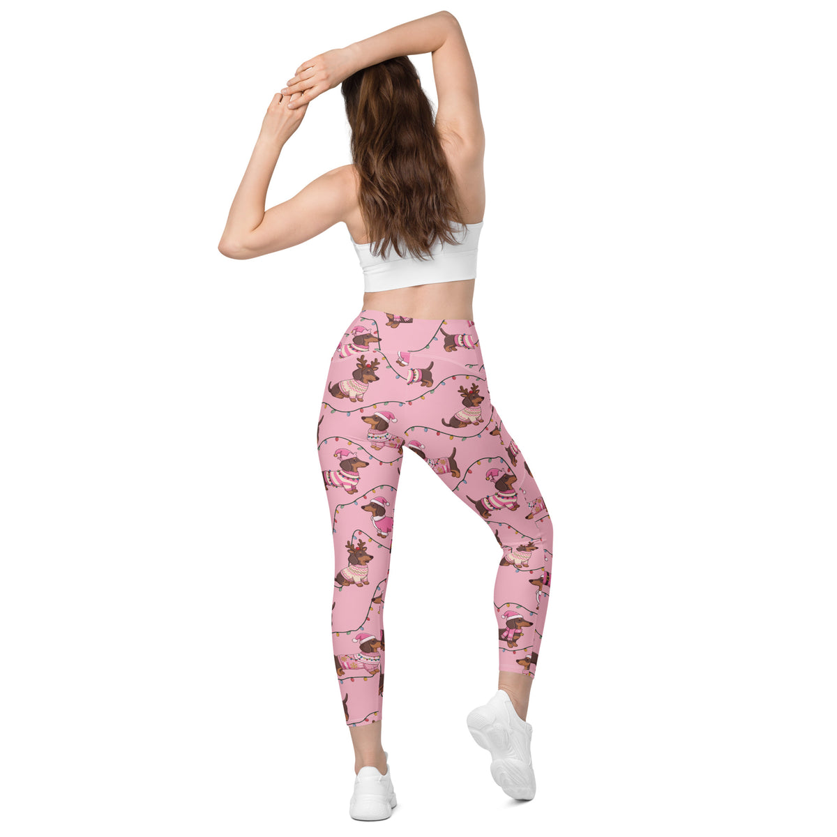 Deck The Dachshund Leggings With Pockets