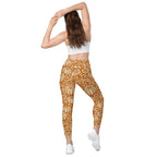 Thanksgiving Pumpkin Floral Leggings With Pockets
