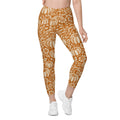 Thanksgiving Pumpkin Floral Leggings With Pockets
