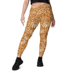 Thanksgiving Pumpkin Floral Leggings With Pockets