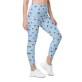 Baby Blue Cocoa Polka Dot Leggings With Pockets