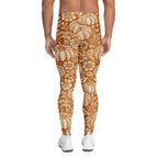 Thanksgiving Pumpkin Floral Men's Leggings