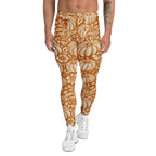 Thanksgiving Pumpkin Floral Men's Leggings