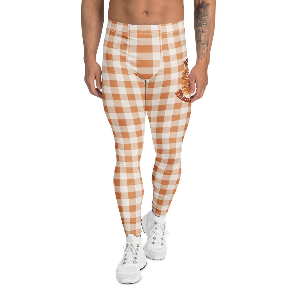 Pumpkin Pie Gingham Men's Leggings