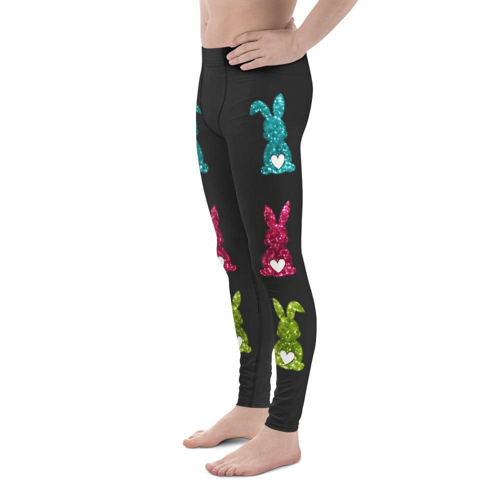 Printed Sparkle Effect Easter Men's Leggings