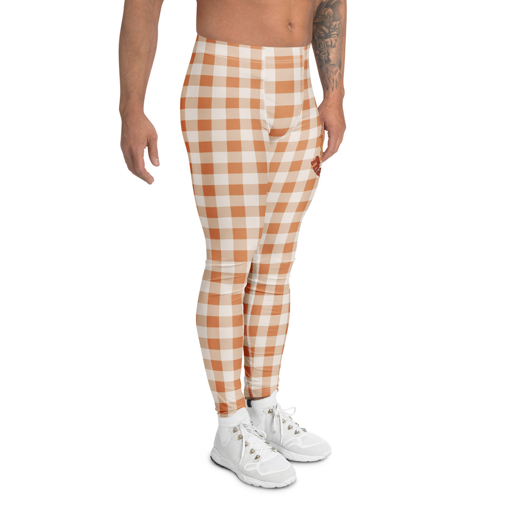 Pumpkin Pie Gingham Men's Leggings