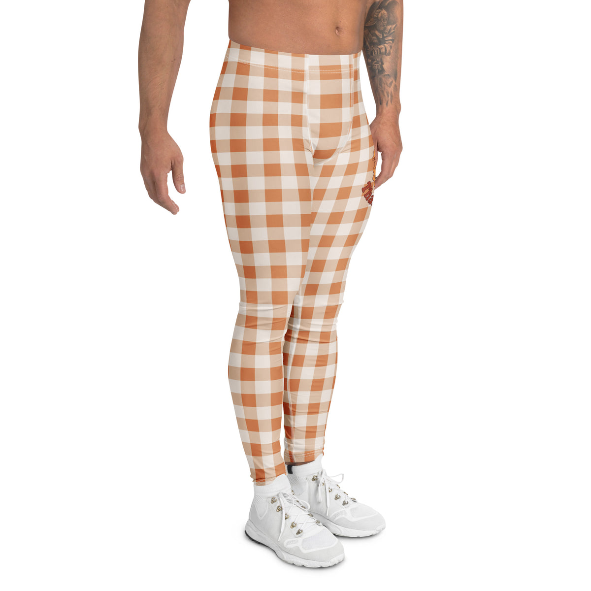 Pumpkin Pie Gingham Men's Leggings