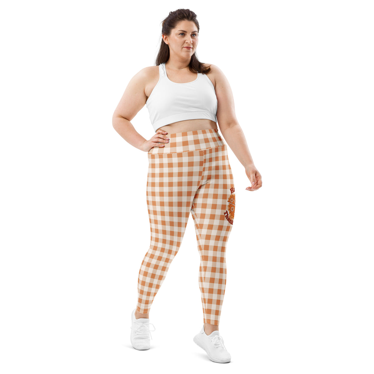 Pumpkin Pie Gingham Plus Size Leggings