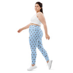 Baby Blue Cocoa Polka Dot Plus Size Leggings