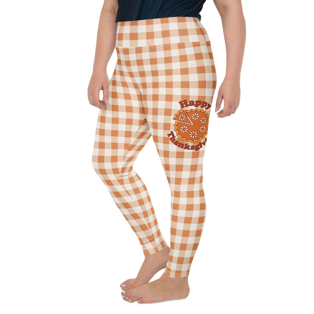 Pumpkin Pie Gingham Plus Size Leggings