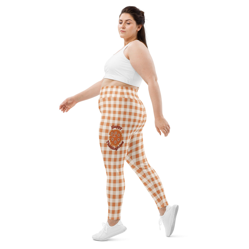 Pumpkin Pie Gingham Plus Size Leggings