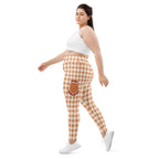 Pumpkin Pie Gingham Plus Size Leggings