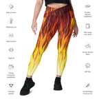 Fire Crossover Leggings With Pockets