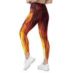 Fire Crossover Leggings With Pockets