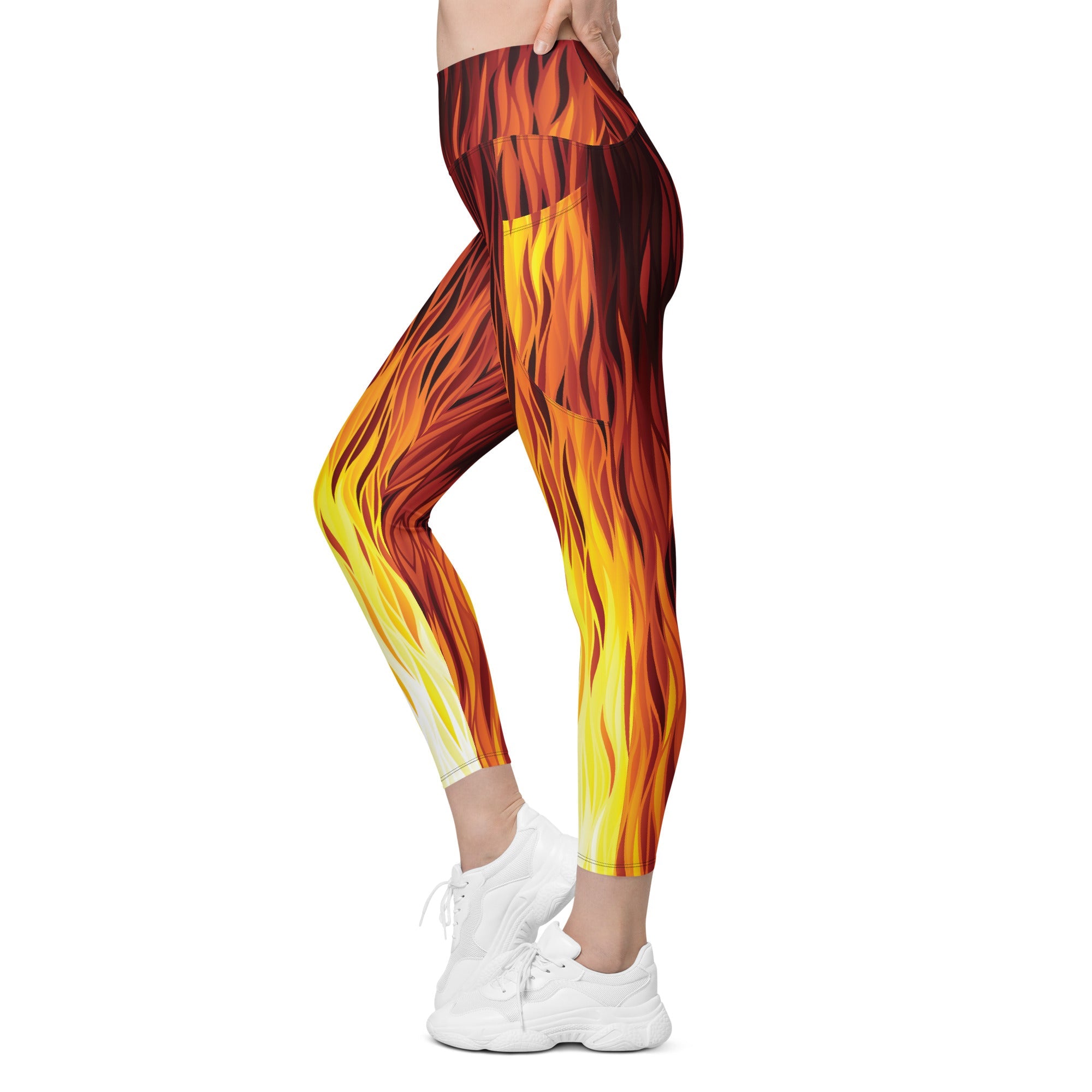 Fire Leggings With Pockets