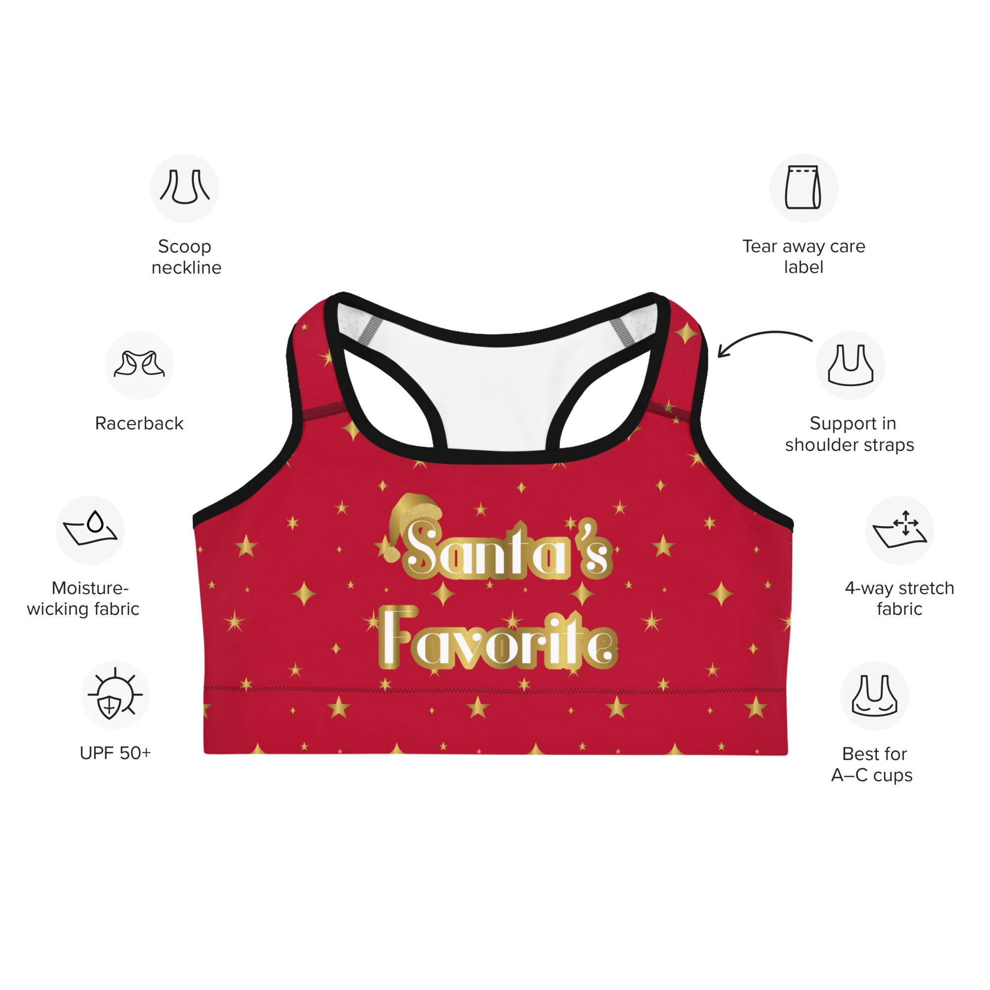 Santa's Favorite Sports Bra