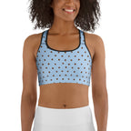 Baby Blue Cocoa Polka Dot Sports Bra