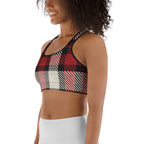 Santa's Tartan Sports Bra