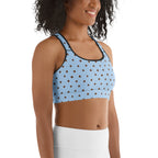 Baby Blue Cocoa Polka Dot Sports Bra
