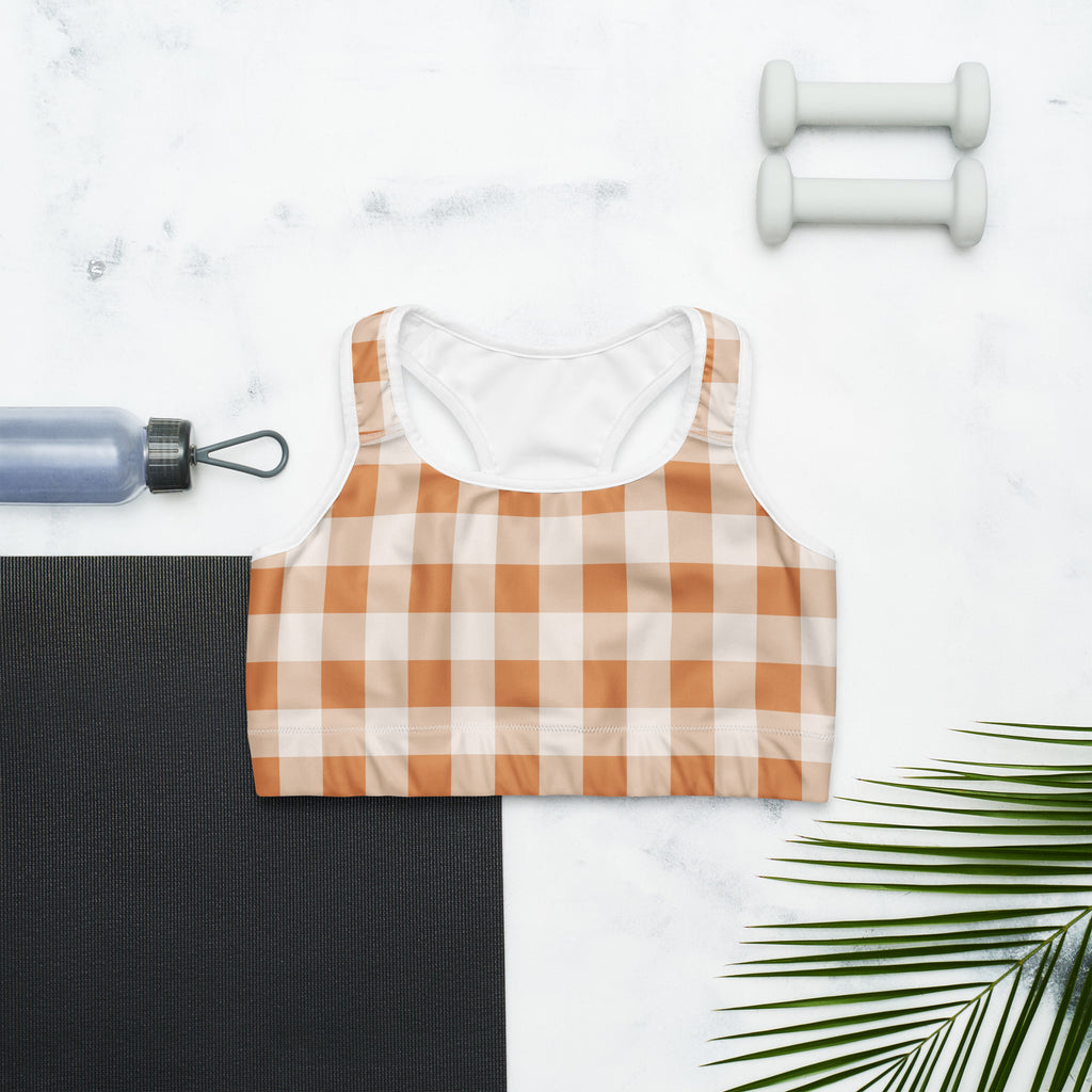 Pumpkin Pie Gingham Sports Bra