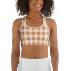 Pumpkin Pie Gingham Sports Bra