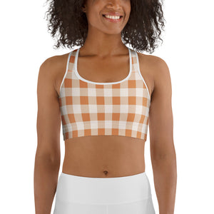 Pumpkin Pie Gingham Sports Bra