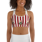 Christmas Sweater Teddy Bears Sports Bra