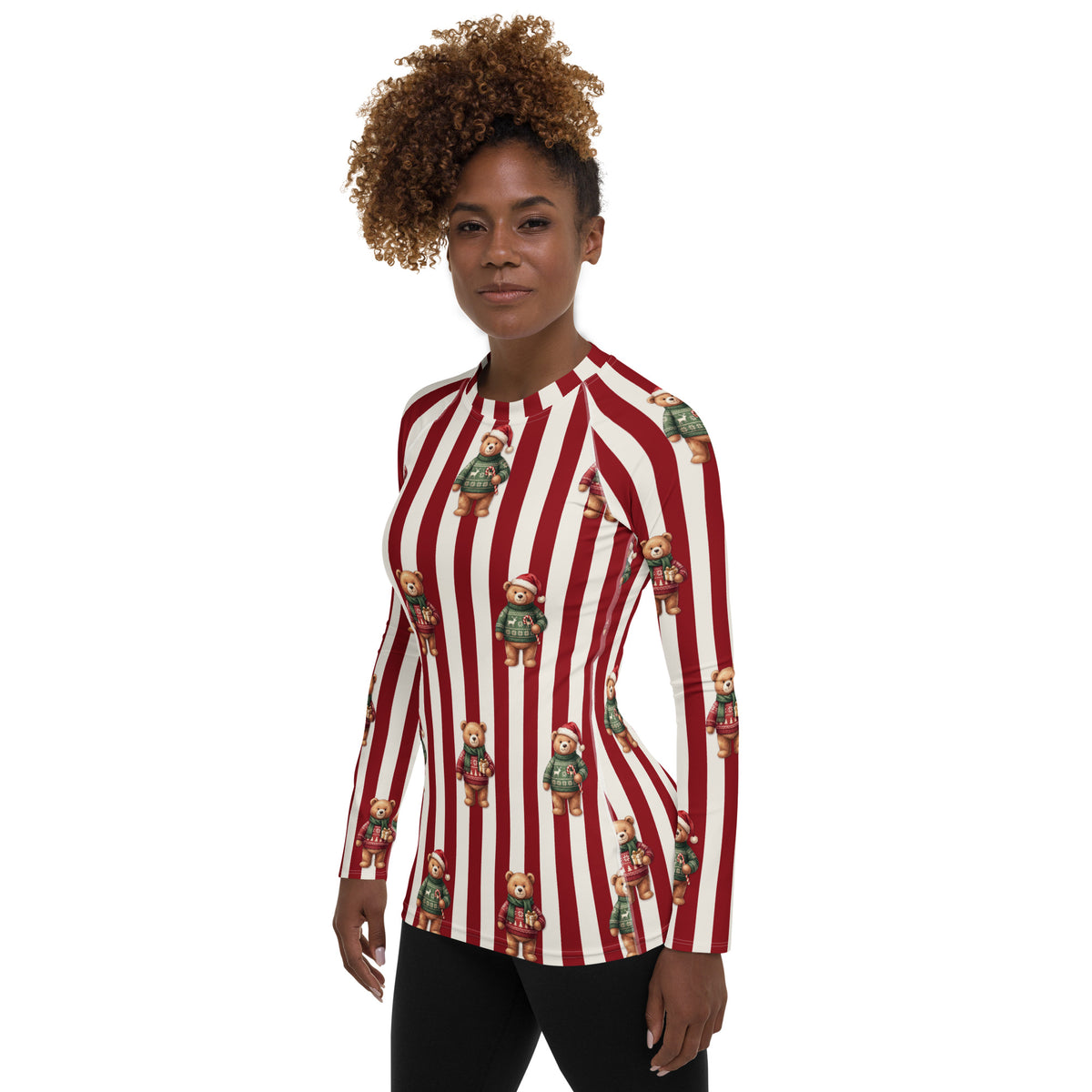 Christmas Sweater Teddy Bears Rash Guard