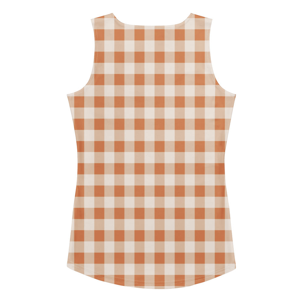 Pumpkin Pie Gingham Tank Top