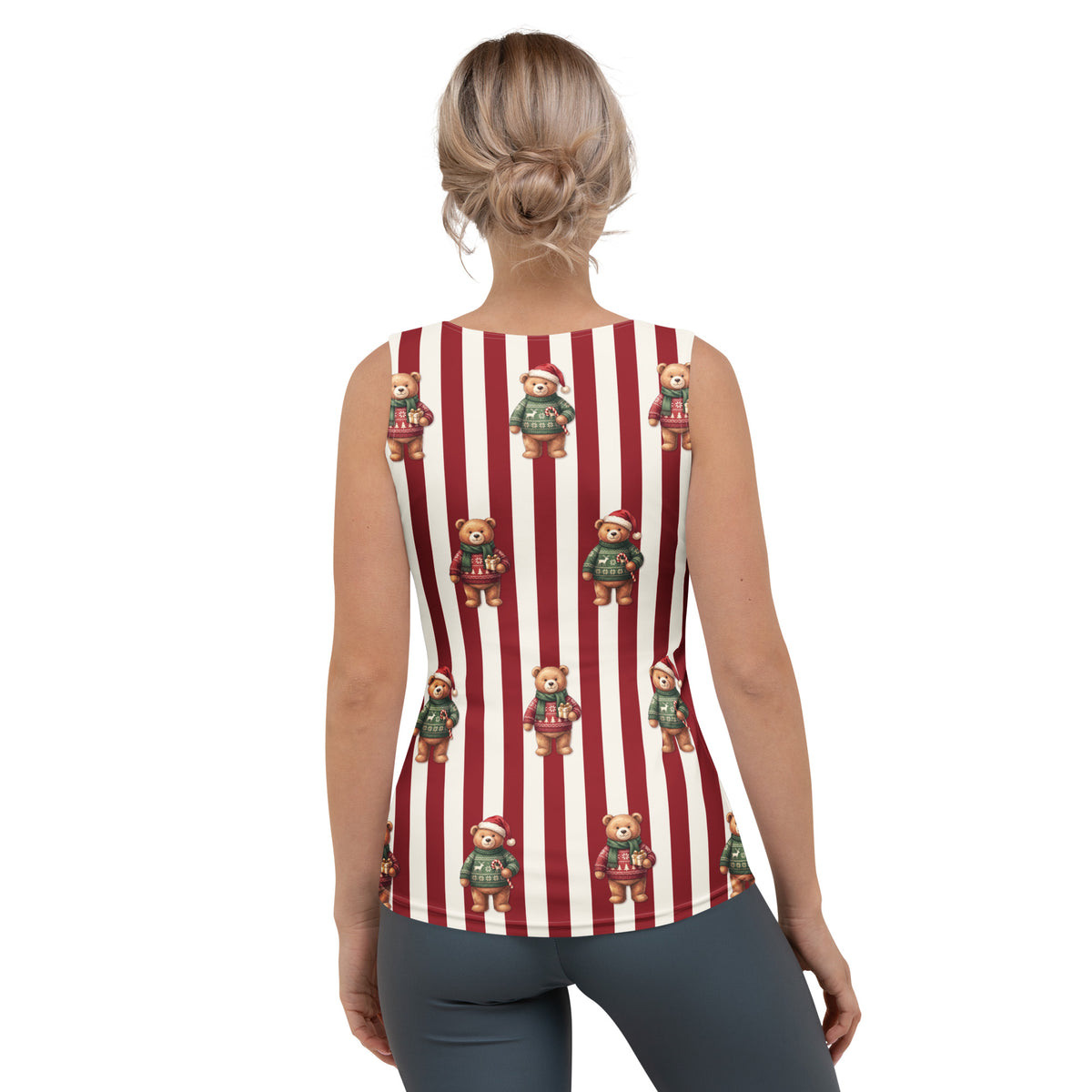 Christmas Sweater Teddy Bears Tank Top