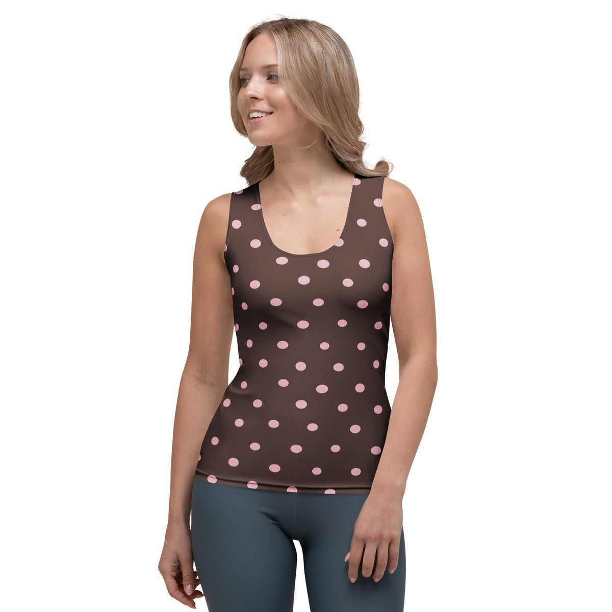 Cocoa Pink Polka Dot Tank Top