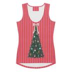 Pink Bow Christmas Tree Tank Top
