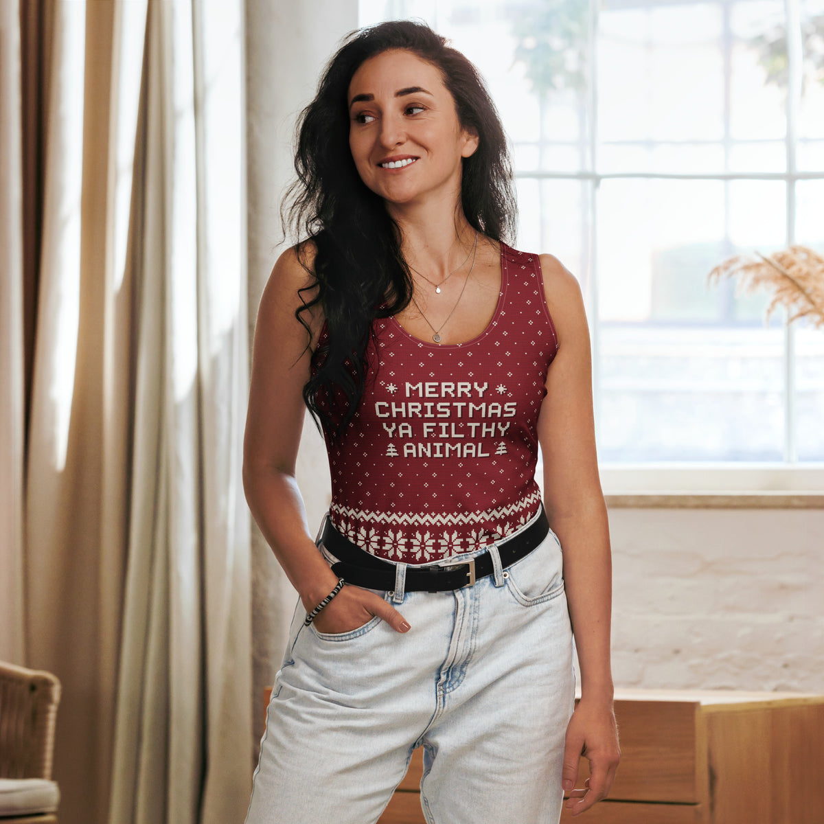 Merry Christmas Ya Filthy Animal Tank Top