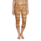 Thanksgiving Pumpkin Floral Yoga Capris