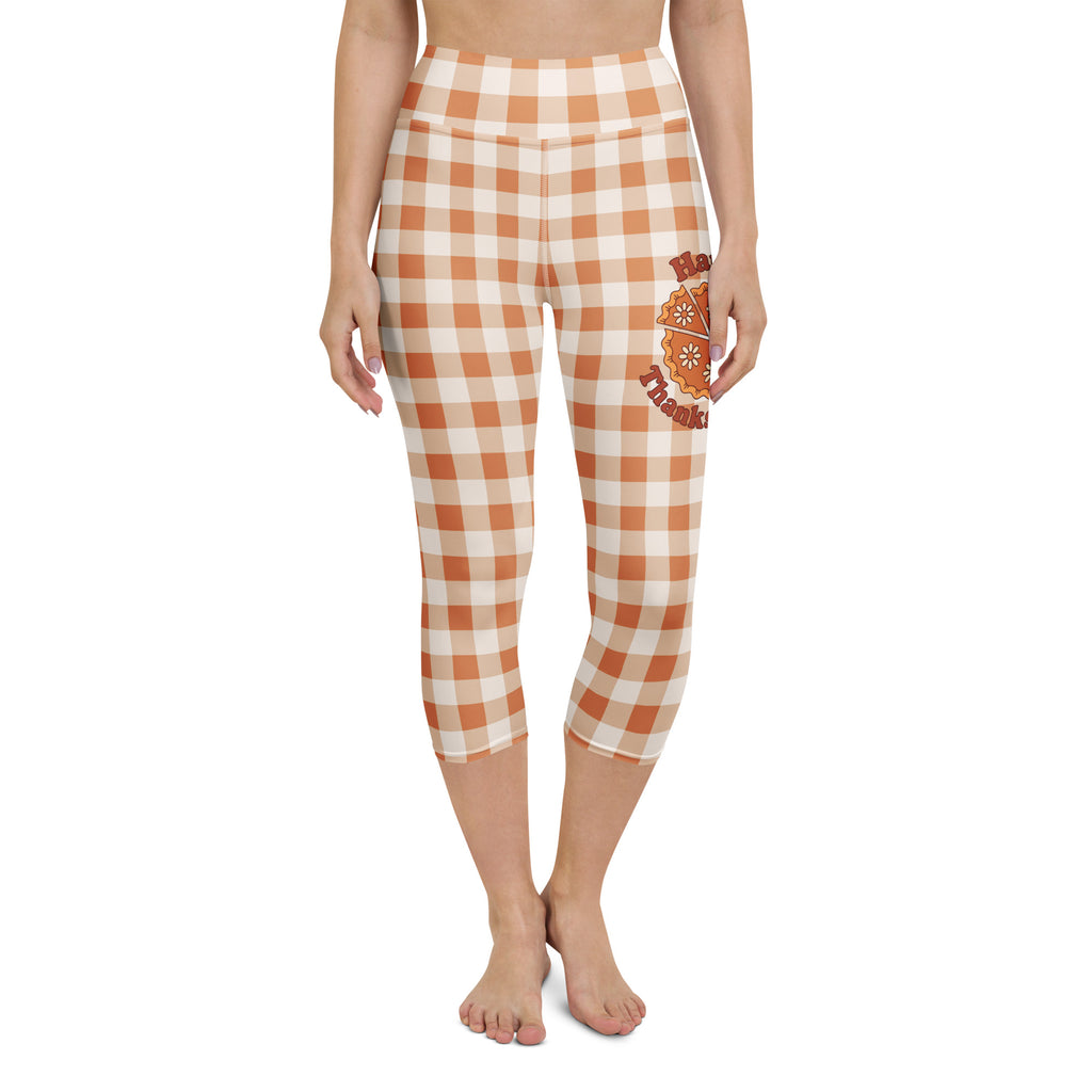 Pumpkin Pie Gingham Yoga Capris