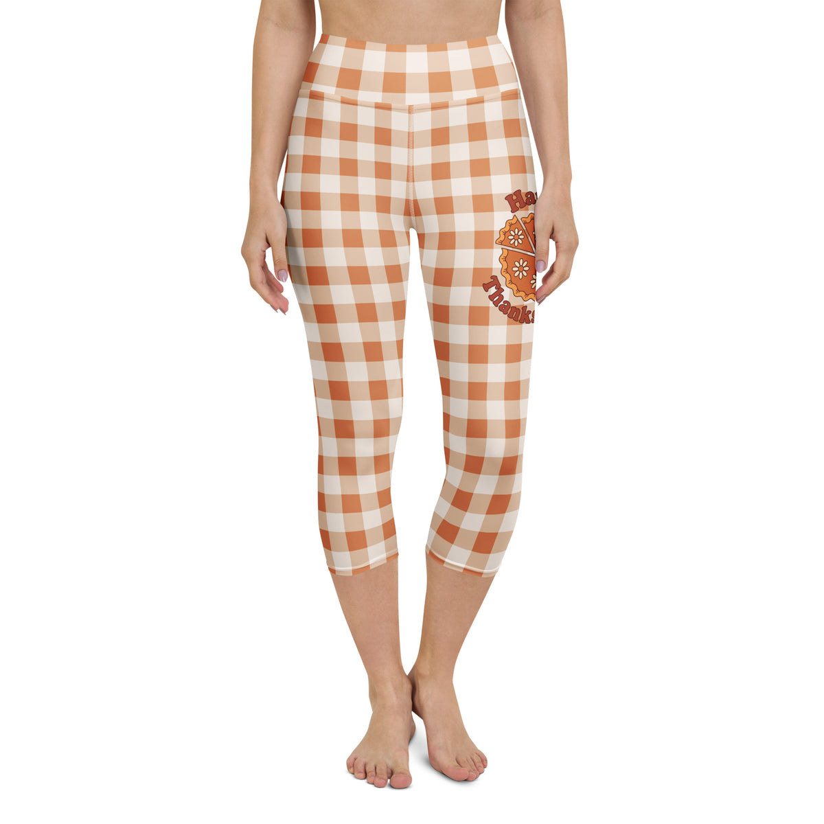 Pumpkin Pie Gingham Yoga Capris