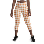 Pumpkin Pie Gingham Yoga Capris