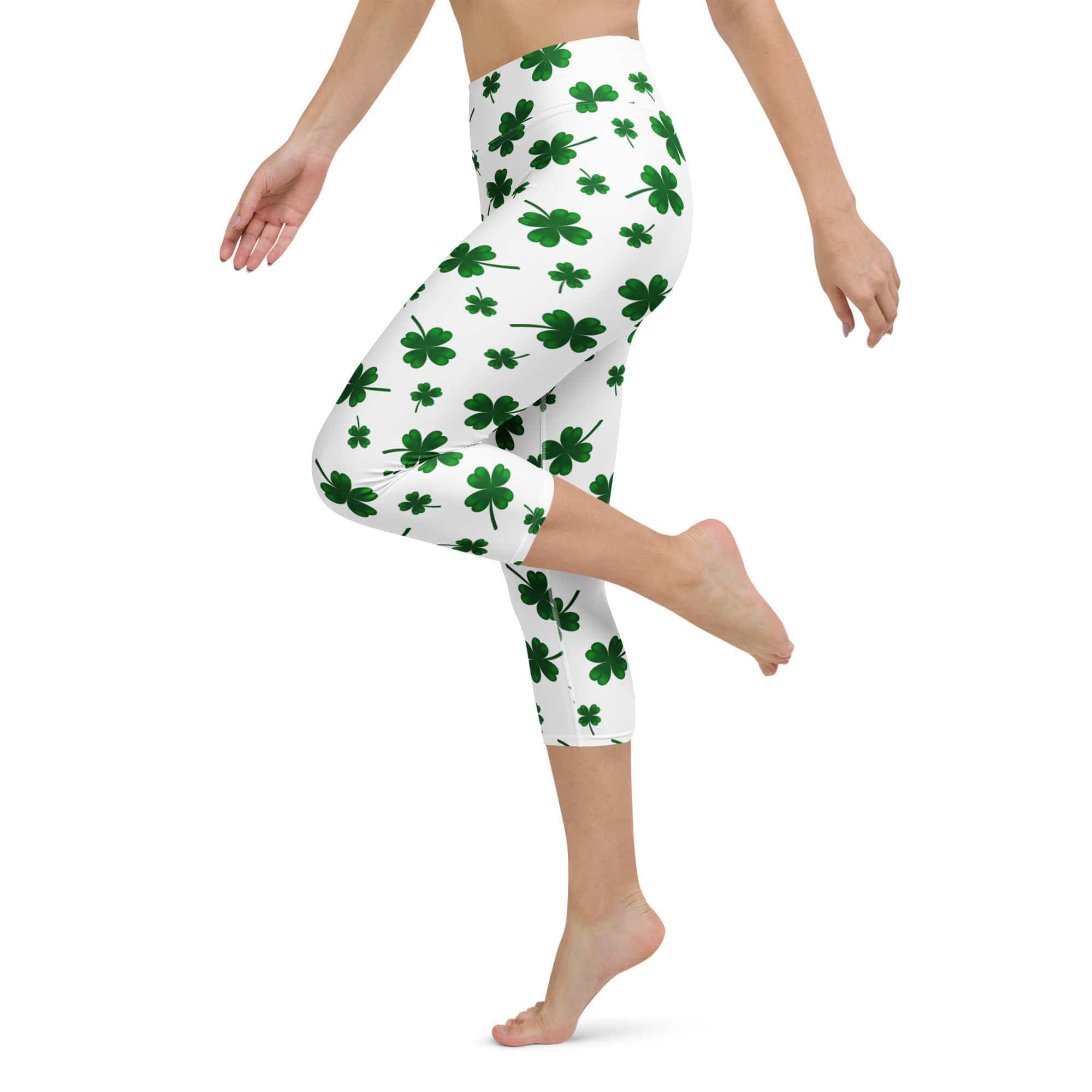 St. Patricks Day Shamrock Yoga Capris