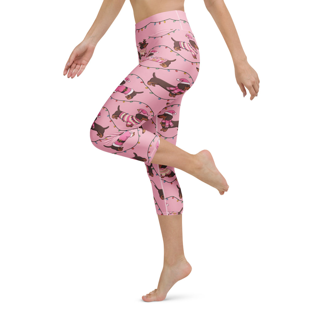 Deck The Dachshund Yoga Capris
