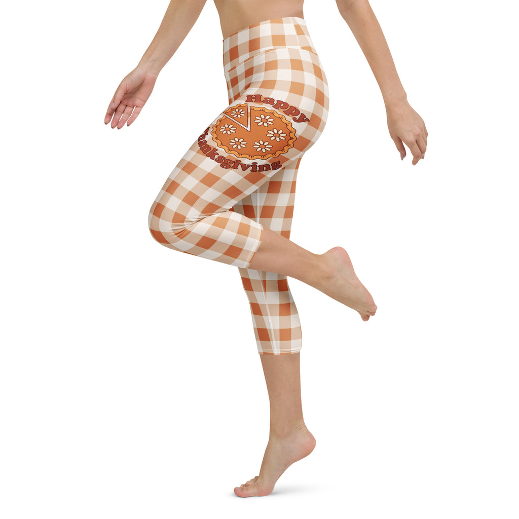 Pumpkin Pie Gingham Yoga Capris