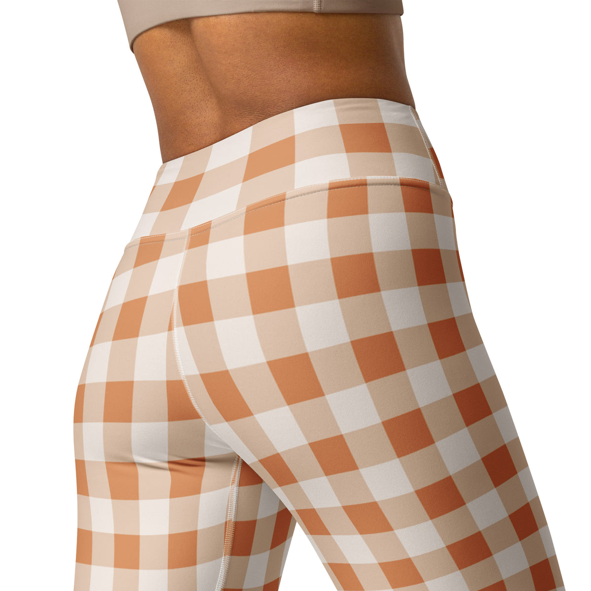 Pumpkin Pie Gingham Yoga Leggings