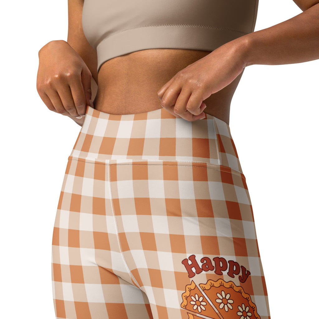 Pumpkin Pie Gingham Yoga Leggings