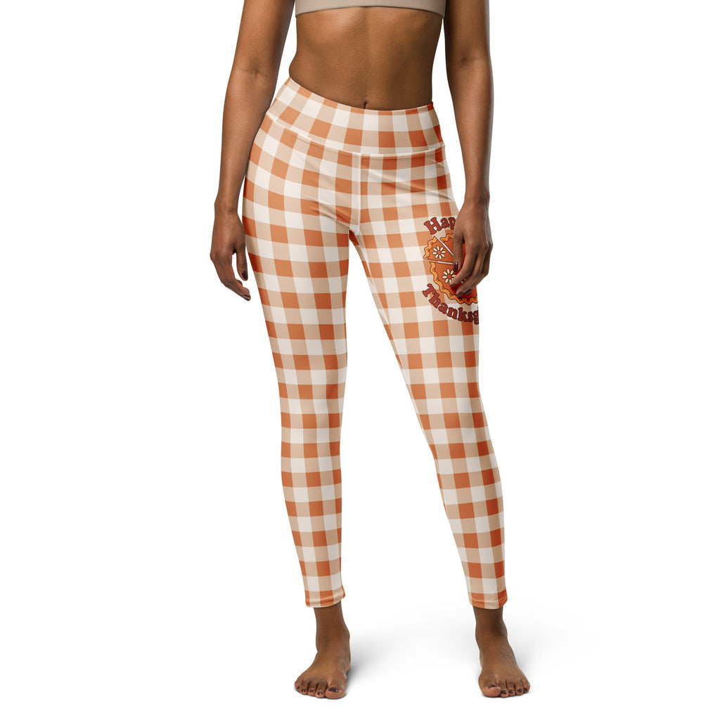Pumpkin Pie Gingham Yoga Leggings