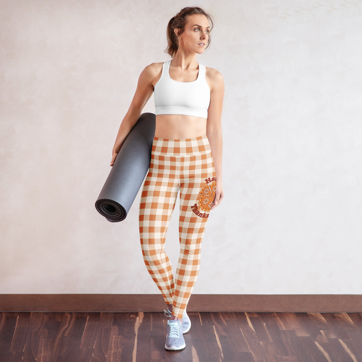 Pumpkin Pie Gingham Yoga Leggings